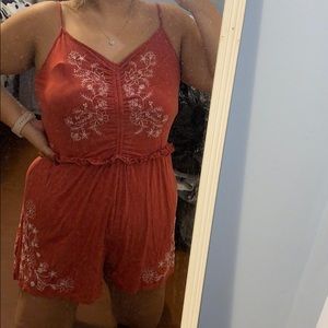 American eagle embroidered romper